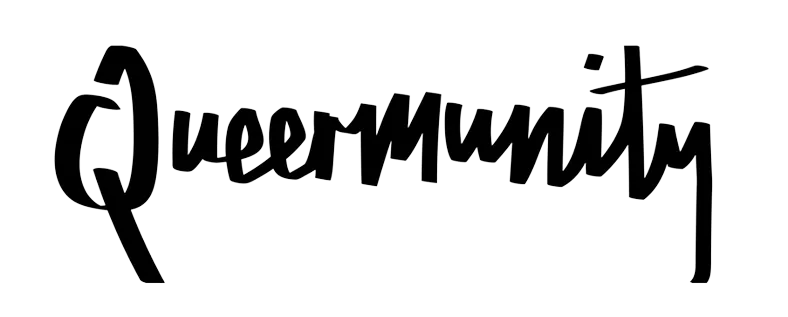 Queermunity Logo - the word 'Queermunity' in black text